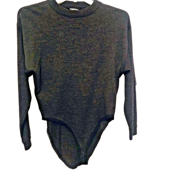 DKNY Vintage gray wool 2 piece sweater and pant set M - Picture 4 of 16